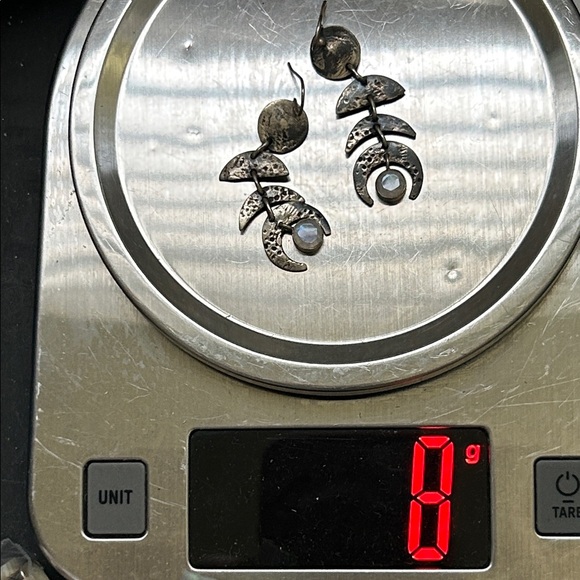 🖤NWOT🔺Moon Phase Moonstone Drop Earrings Sterling Silver - Picture 10 of 12